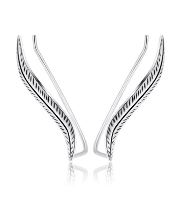 Silver Leaf Shaped Earrings EL-31